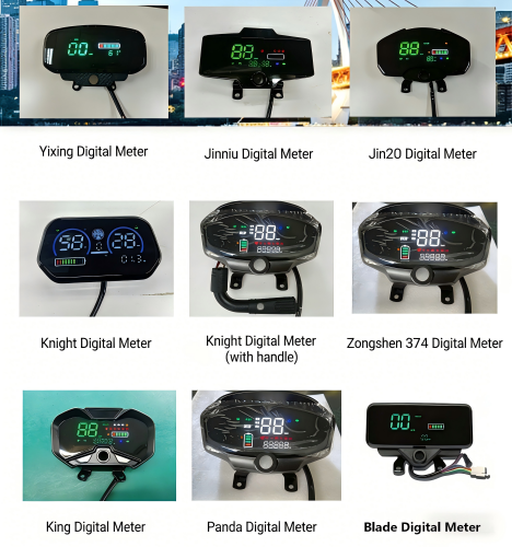 48V 60V 72V Electric Scooter Speed Gauge Power Digital LED Motorcycle Display Speedometer