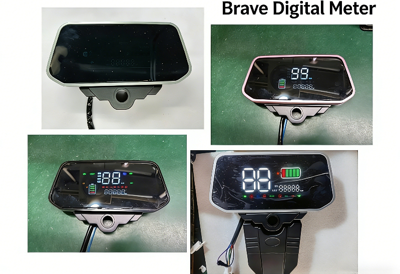 48V 60V 72V Electric Scooter Speed Gauge Power Digital LED Motorcycle Display Speedometer