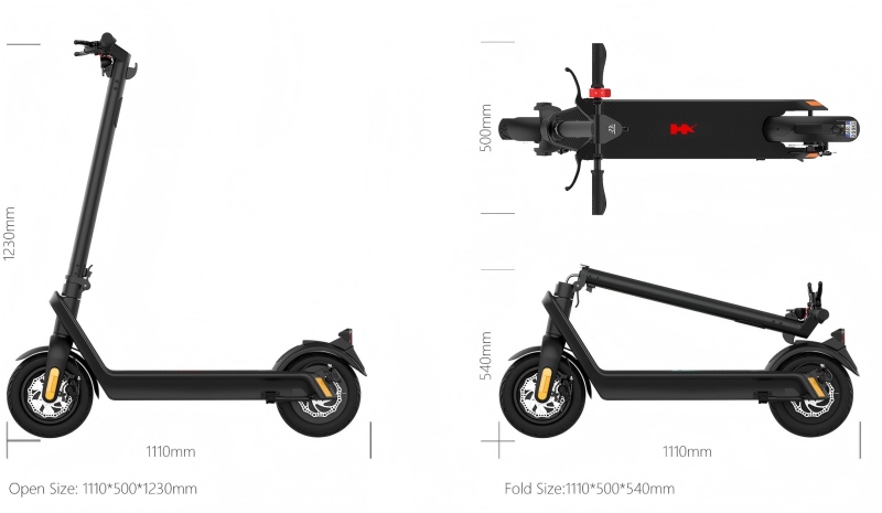 Europa Warehouse Best Two Wheel off Road Kick Foldable Self Balancing X9 Adult Electric Scooter