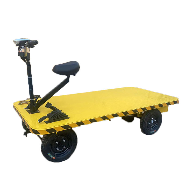 Electric trolley Electric four-wheel flat loading carrier vehicle